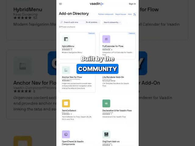 Vaadin community built Java add-ons are next level