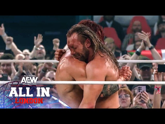 EXCLUSIVE: New AEW World Champion Will Ospreay shares a moment with Kenny Omega after All In: London
