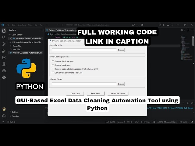 GUI-Based Excel Data Cleaning Automation Tool using Python