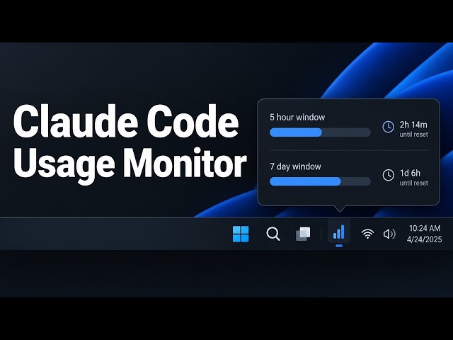 Claude-Code-Usage-Monitor GitHub Overview: Windows Taskbar Rate Limits