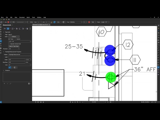 Bluebeam Take Off Electrical Power Devices, Power Branch and LV