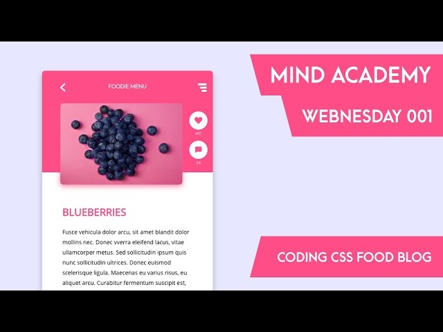 Tutorial Coding CSS Food Blog | MIND [Webnesday 001]