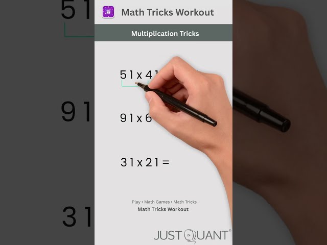 Math Tricks - Multiplication Tricks - Multiply Numbers Ending in 1 - Mental Math Tricks #mathstricks