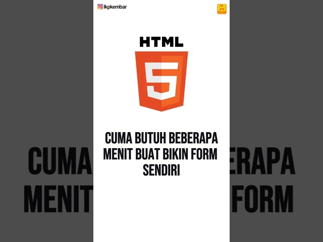 😎Bikin Form dengan HTML #tutorial #html #website #type #tricks #shorts #cara