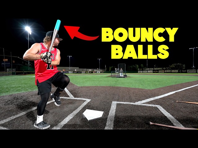 We Put Bouncy Balls Inside a Baseball Bat...