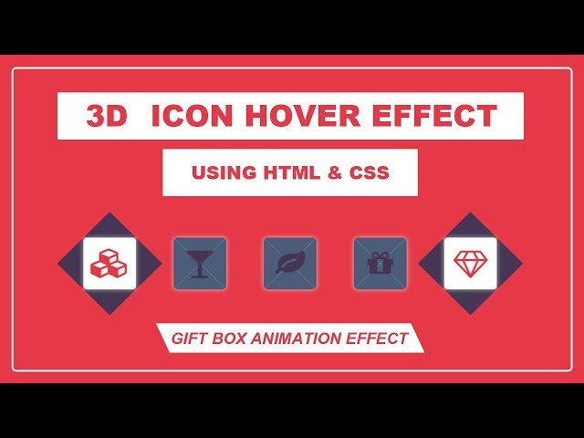 3D Icon Hover Effect - Icon hover Animation effect - CSS Icon hover effect - transform-style