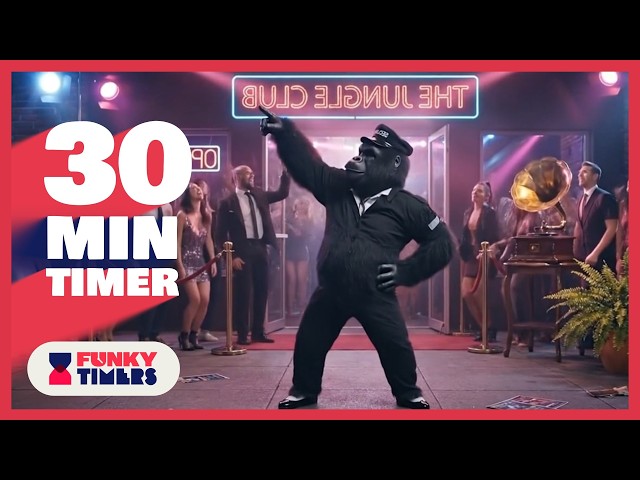 30 Minute Fun Animal Countdown Timer ⏱️ | Dancing Zoo Animals | 4K