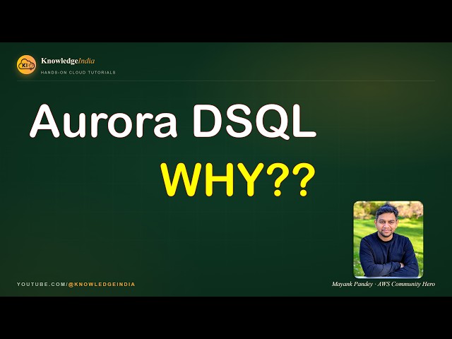 Aurora DSQL - Why AWS Brought Another Relational Database?  DynamoDB vs RDS vs Aurora vs Aurora DSQL