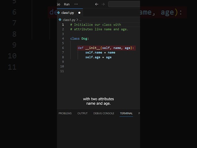 Working with classes and objects in Python #shorts #python #pythonprogramming #pythontutorial
