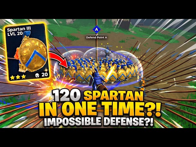 120 SPARTAN IN ONE TIME?!😱 Insane Defense Mountain Map | Command An Army