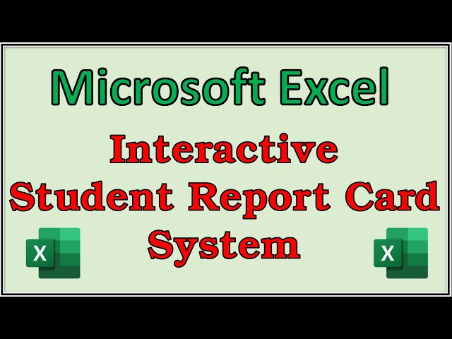 Interactive Student Report Card System in Excel | Advanced Excel with #dataeduworld | ES2V13