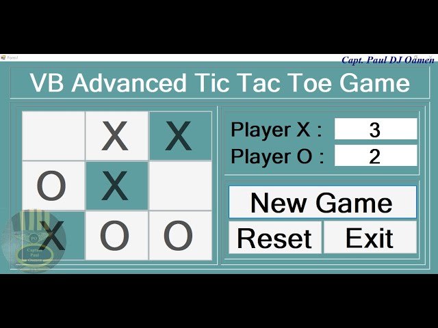 How to Create Advanced Tic Tac Toe Game in Visual Basic.Net