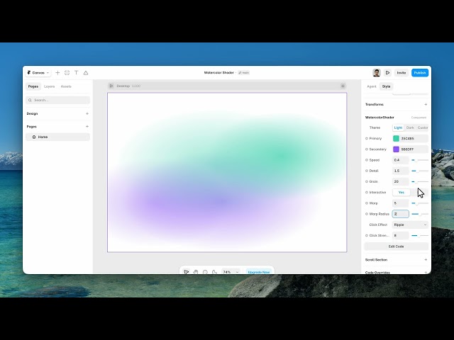 Watercolour Paint Background for Framer