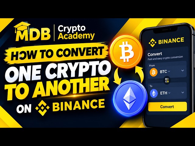 HOW TO CONVERT FROM ONE CRYPTO TO ANOTHER ON BINANCE FOR BEGINNERS
