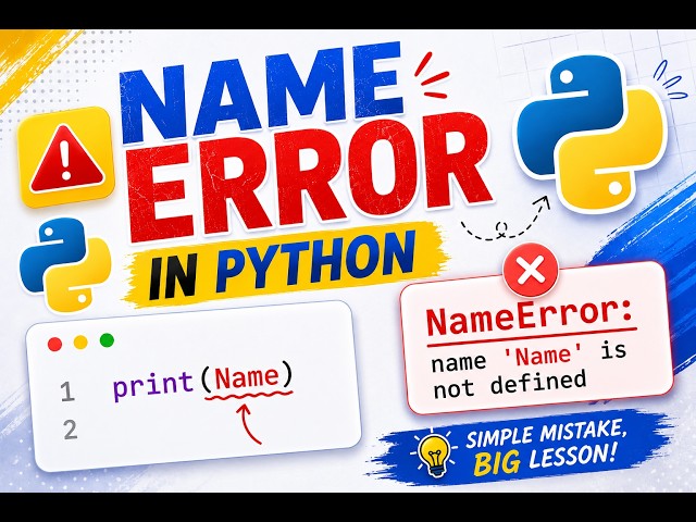 Python NameError in 60 Seconds 🔥. Common Python Mistake!