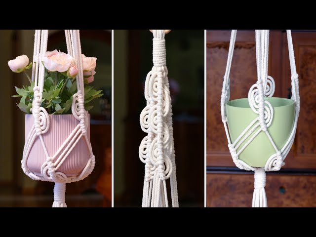DIY Macrame Plant Hanger EASY Wave Pattern Tutorial