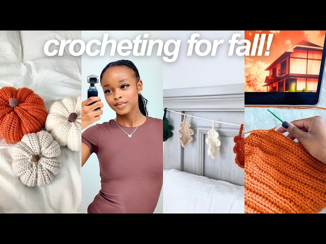 Making Cozy Crochet Projects For Autumn 🍁 | Crochet vlog