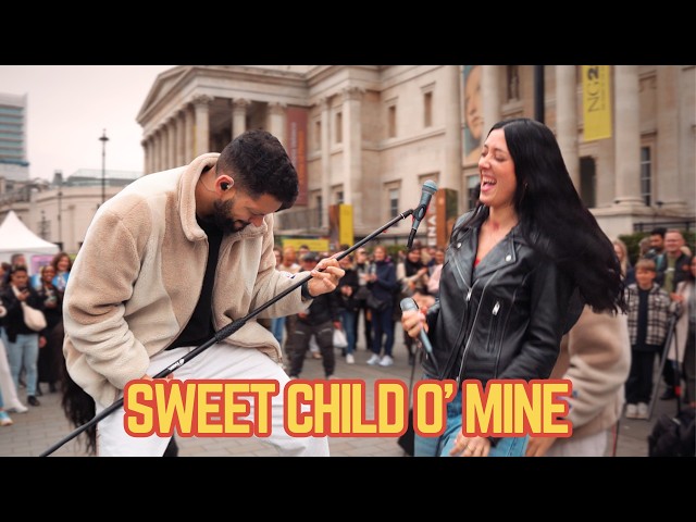 UNBELIEVABLE Duet of 'Sweet Child O' Mine' Takes Over Trafalgar Square | Guns N' Roses
