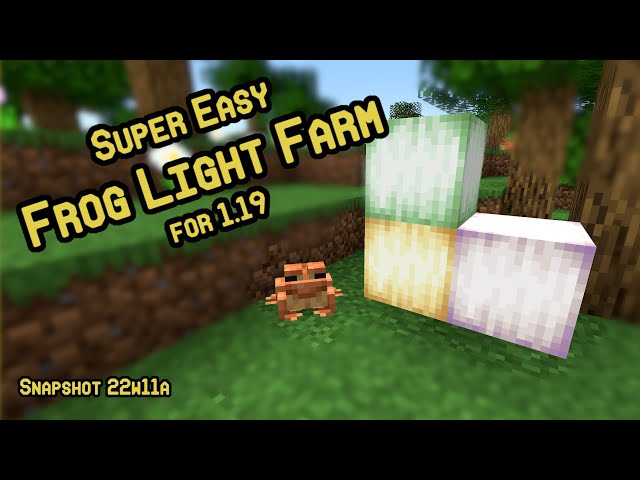 Super Easy Frog Light Farm for Minecraft 1.19