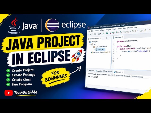 Create Java Project in Eclipse 💻 | Beginner Tutorial 🚀
