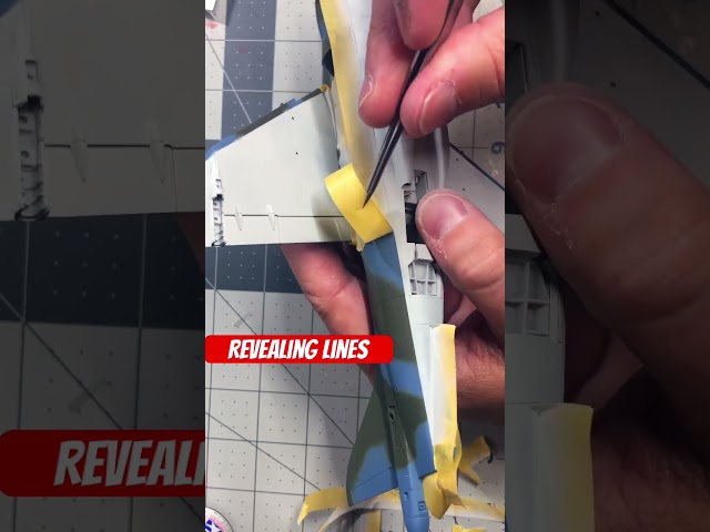 Removing masking tape on the Harrier #diy #scalemodel #plasticmodel #plasticmodels  #scalemodels