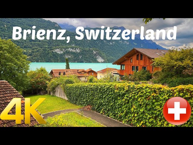 Brienz, Switzerland walking tour 4K 60fps - most beautiful villages in Switzerland