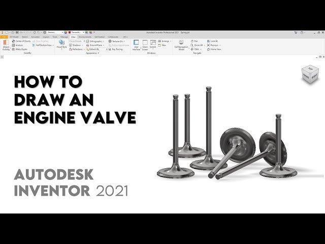 Engine Valve | Autodesk Inventor 2021 | Intermediate Tutorial