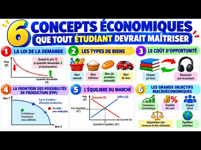 6 Concepts Économiques que Tout Étudiant Doit Absolument Maîtriser