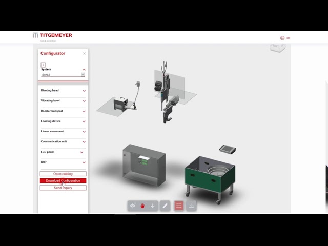 SAN configurator_Opening the catalog, downloading the configuration, sending an inquiry
