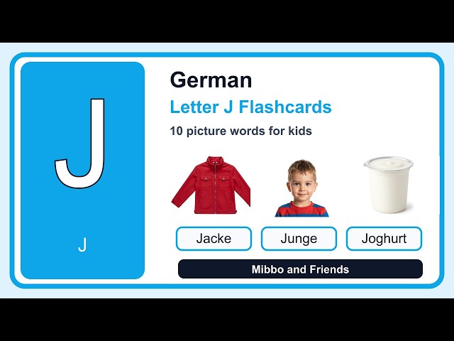 German Letter J Flashcards | Learn 10 Words
