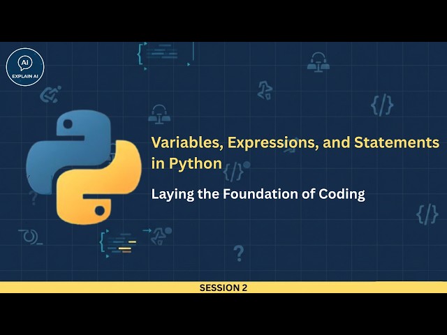 S-2 Python Fundamentals: Variables, Expressions, and Statements | #pythonforbeginners
