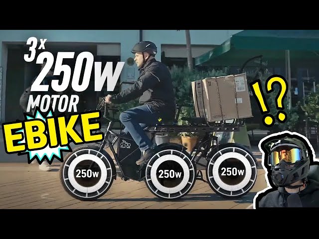 3 Motor e-bike 😱 2-Seater 750W Electric Bike Defender 250 #FatBike