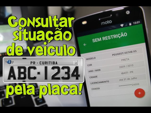 Consulte a SITUAÇÃO de VEÍCULOS usando APENAS a PLACA