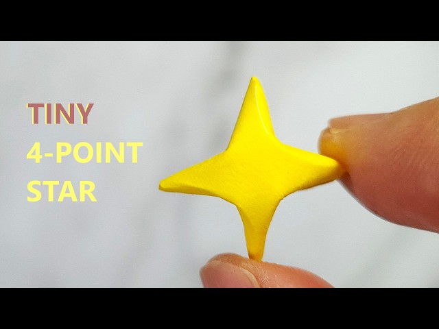 How to Make a Tiny 4-Point Paper Star | Easy Origami Star DIY