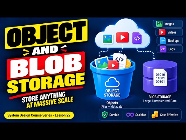 Lesson 22 | Object and blob storage NOSQL databases | System Design Interview Questions Series