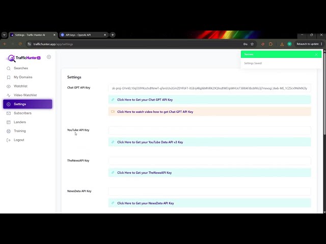 02. How to Connect OpenAI ChatGPT API Key to TrafficHunter AI (Step-by-Step)OpenAI