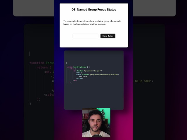 🎨 Tailwind Trick: Group Focus State #tailwindcss #react #tech