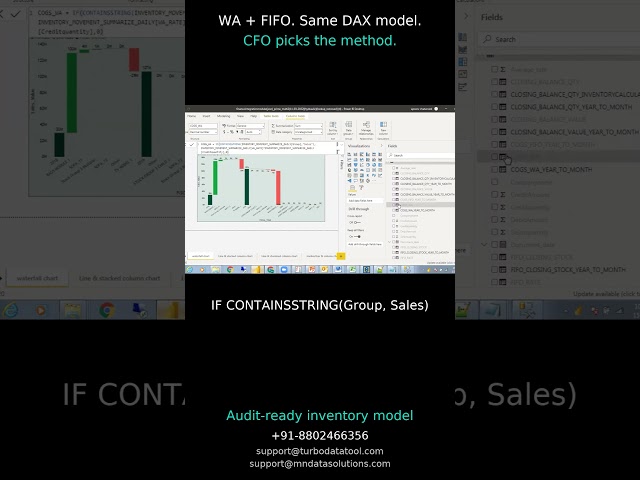 FIFO closing stock in DAX — LOOKUPVALUE for opening balance + CALCULATE running sum #PowerBI