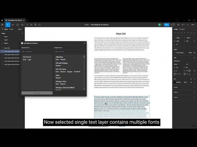 Figma Plugin - 2024 font replacer by plantcss.  #figma  #figmaplugin #figmatutorial  #figmatutorials