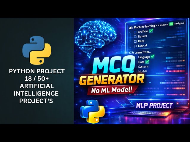 Build an AI MCQ Generator using Python & NLP | Gradio Project |#ai #gradio #nlp #python #ml #dl #cv