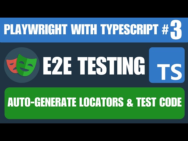 Playwright TypeScript #3 - Playwright CRX Extension | Auto-Generate Locators & Test Code