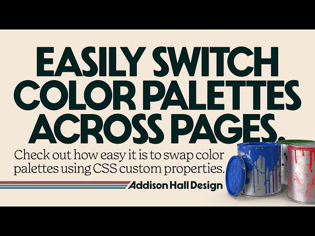 Easily switch color palettes on specific pages of your WordPress website