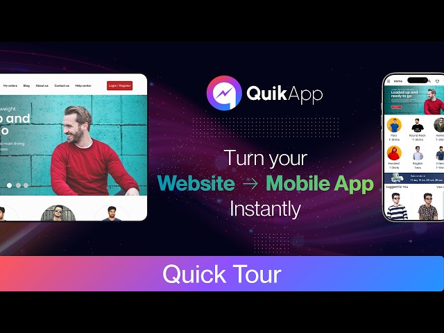 QuikApp Quick Tour | Turn Your Website Into a Mobile App Instantly