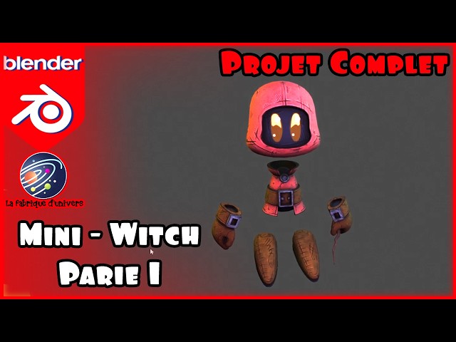 Blender Tutorial #140: Full Project - Mini Witch - Part 1 #blendertutorial #blendertricks