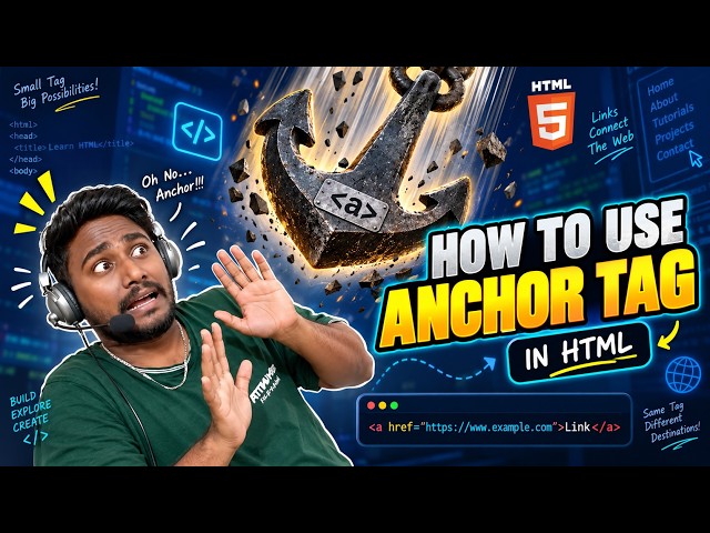 How to Use Anchor Tag in HTML | HTML Links Tutorial for Beginners | Learn HTML in Hindi 2026