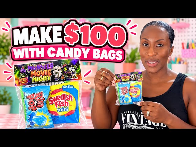 Make $100 Selling These Easy Candy Bags | Canva Tutorial