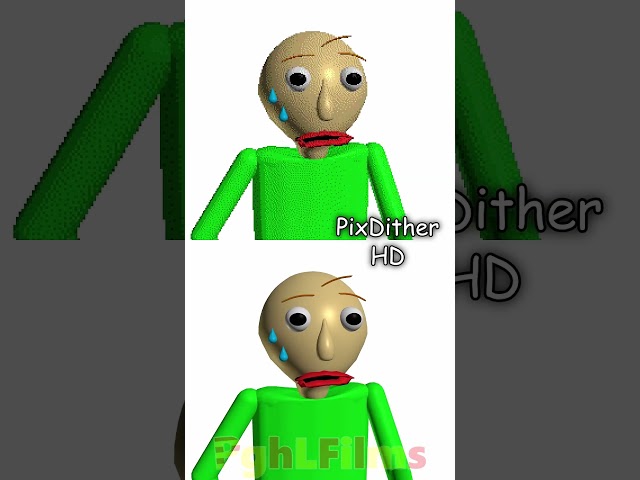 Baldi PixDither Effect Comparison #2, but everyone has their actual voice #baldisbasics #shorts