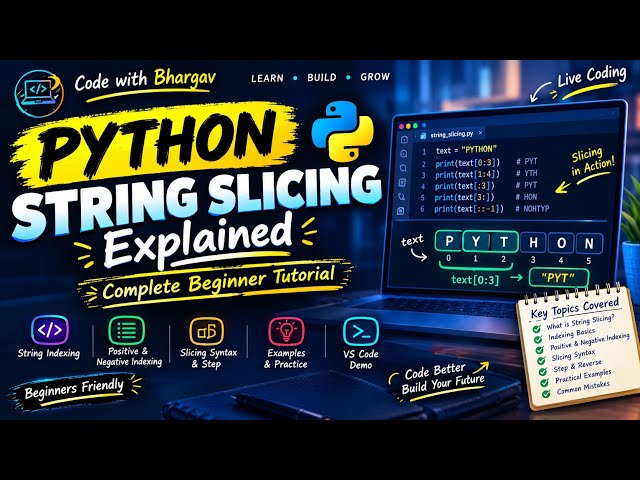 Python String Slicing Explained | Complete Beginner Tutorial