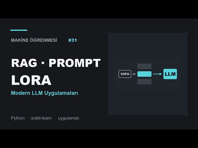 Makine Öğrenmesi #31 - RAG, Prompt Mühendisliği ve LoRA (Python ile Uygulamalı) 🔎