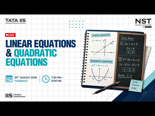Linear & Quadratic Equations | NST Preparation Series